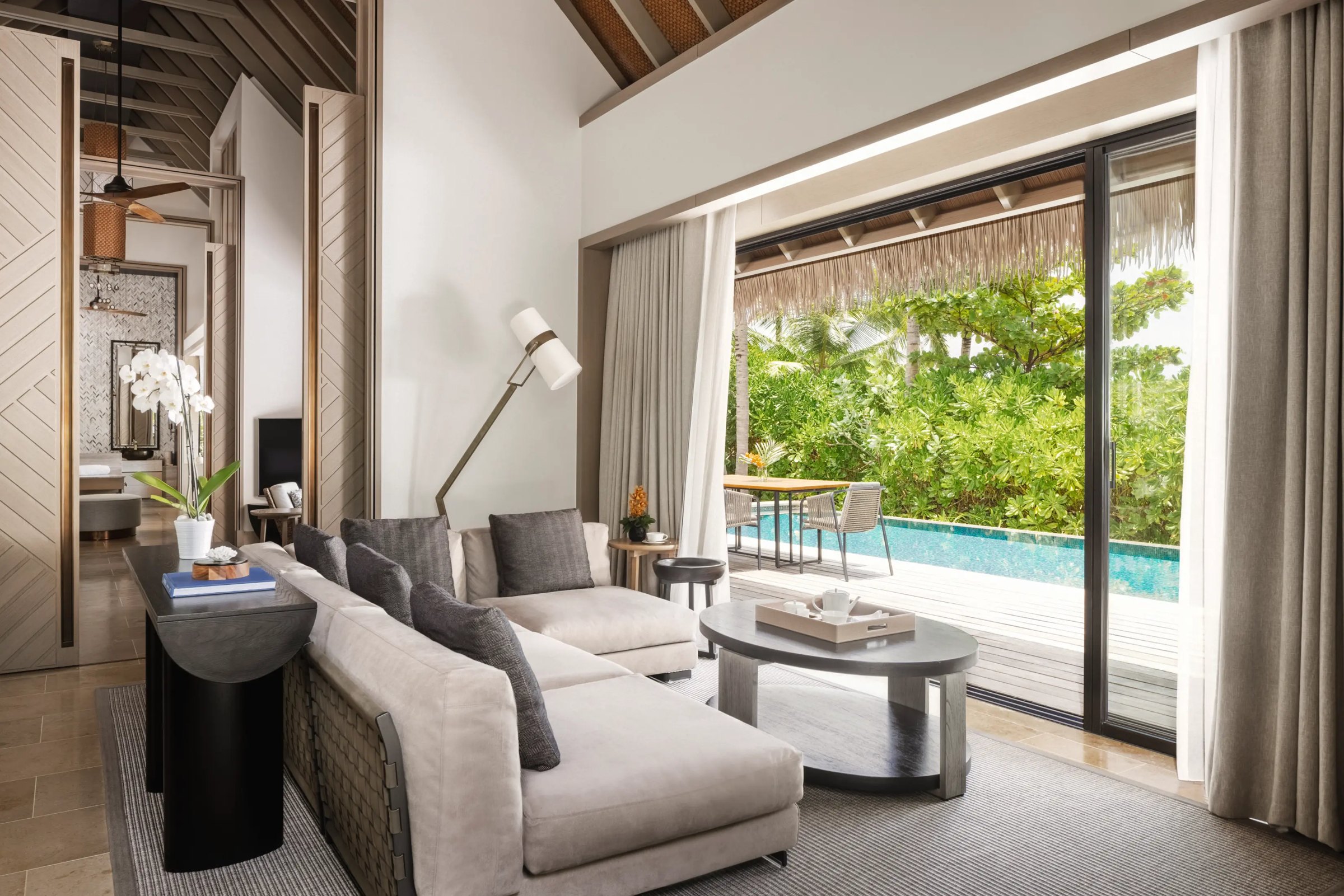 Two Queen Bedded Grand Beach Villa with Pool at Waldorf Astoria Maldives Ithaafushi, view 3